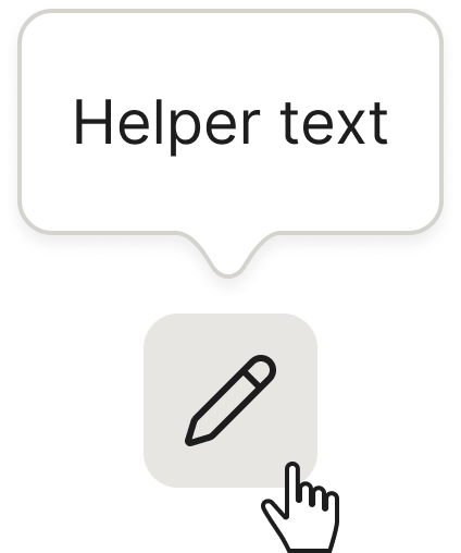 Icon button with a tooltip showing on hover